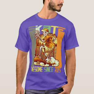 T-shirt 7e anniversaire Amateurs de skateboard Skater Awes