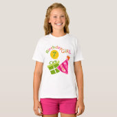 T-shirt 7e anniversaire - Anniversaire fille (Devant entier)