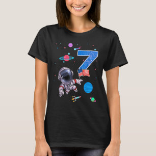 T-shirt 7e anniversaire astronaute anniversaire garçon 7 a