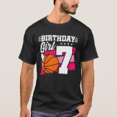 T-shirt 7e anniversaire Basketball Anniversaire 7 ans fill (Devant)