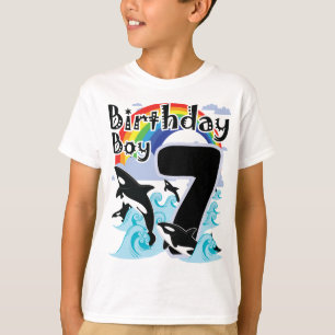 T-shirt 7e anniversaire Boy en Orca Whale lover