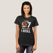 T-shirt 7e anniversaire Boys Bowling C'est comment je roul (Devant entier)