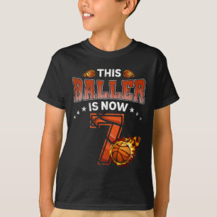 T-shirt 7e anniversaire Boys Joueur de basket-ball Cadeaux