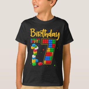 T-shirt 7e anniversaire Cadeau 7 ans Bâtiment Boys 