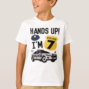 T-shirt 7e anniversaire Cadeau policier 7 année garçon