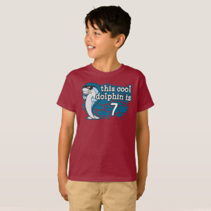 T-shirt 7e anniversaire de l'enfant Ce dauphin Cool est se