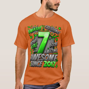 T-shirt 7e anniversaire de style de bande dessinée Incroya