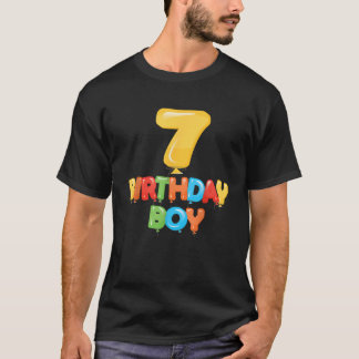 T-shirt 7e anniversaire garçon 7 ans Ballons à thème fête