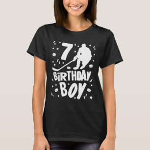 T-shirt 7e anniversaire Garçon Hockey sur glace Enfants 7 