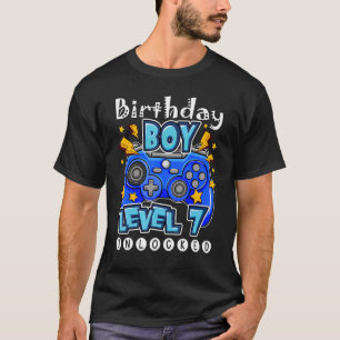 T-shirt 7e anniversaire Gift Gamer Boys Niveau 7 Vide déve