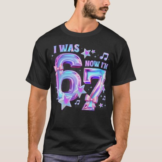 T-shirt 7e anniversaire J'avais 6 ans maintenant j'ai 7 an (Devant)