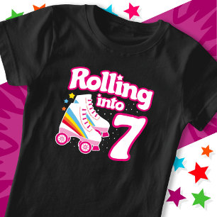 T-Shirt 7e anniversaire Roller Skate 7 ans