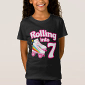 T-Shirt 7e anniversaire Roller Skate 7 ans (Devant)
