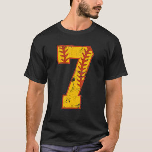 T-shirt 7e anniversaire Softball Bdy Sept 7 ans fille