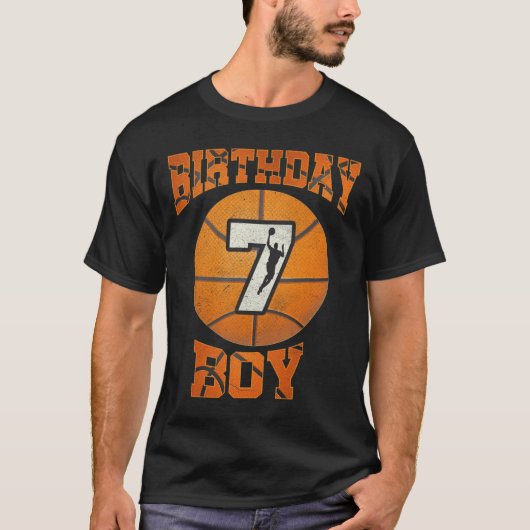 T-shirt 7e Anniversaire tenue garçon basket-ball 7 ans Ol (Devant)