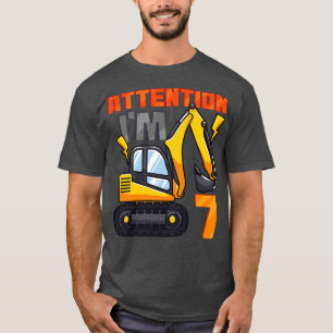 T-shirt 7e anniversaire Tractor Excavateur