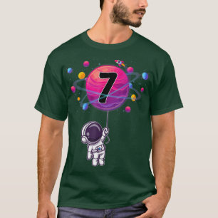T-shirt 7e Birthday Boy Venin Astronaute 7 Years Old Birth