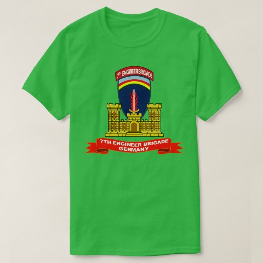 T-shirt 7e brigade du génie avec onglet Allemagne ENG Br R (Design devant)