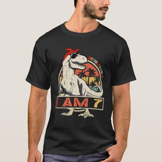 T-shirt 7E Dinosaure T Rex 7 (Devant)
