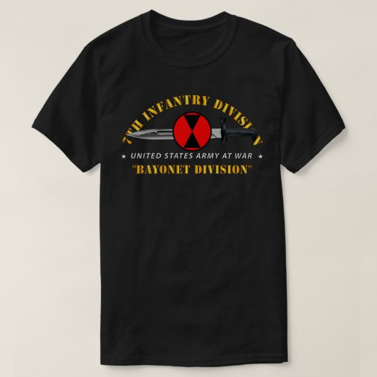 T-shirt 7e division d'infanterie Division Bayonet (Design devant)