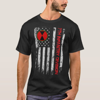 T-shirt 7e division d'infanterie Drapeau Vintage Usa Ve mi