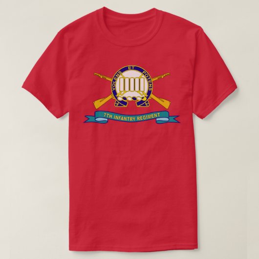 T-shirt 7e régiment d'infanterie w Br Ribbon X (Design devant)