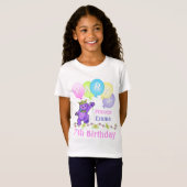 T-Shirt 7ème Princesse d'anniversaire, nom fait sur (Devant entier)