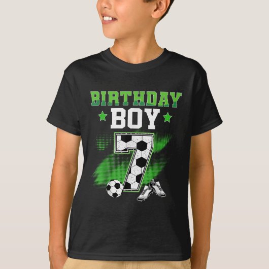 T-shirt 7th Birthday Boy Soccer 7 Year Old Sport 7yr Boys (Devant)