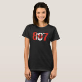 T-shirt 807 Ontario Area Code Canada (Devant entier)