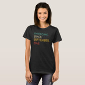 T-shirt 80 Ans Awesome Depuis Septembre 1942 80 Naissance (Devant entier)