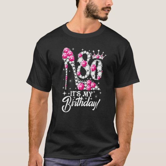 T-shirt 80 ans C'est mon 80e anniversaire Rose Diamond Sh (Devant)