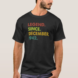 T-shirt 80 ans de légende depuis décembre 1942 80e naissan
