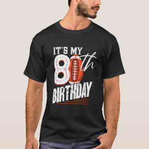 T-shirt 80 ans Football Vintage américain 80e anniversaire
