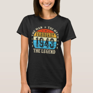 T-shirt 80 ans L'homme mythe Légende Février 1943 80e