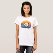 T-shirt 80 ans rétro (Devant entier)