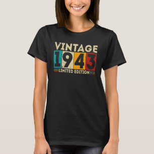 T-shirt 80 ans Vintage 1943 80e anniversaire