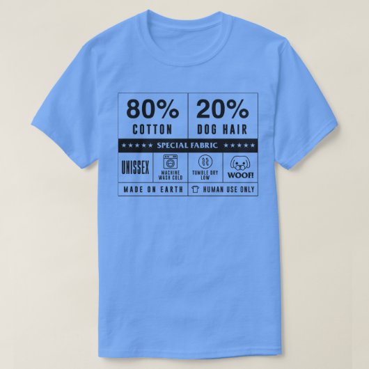 T-shirt 80 Coton 20 Cheveux de chien par Tobe Fonseca (Design devant)