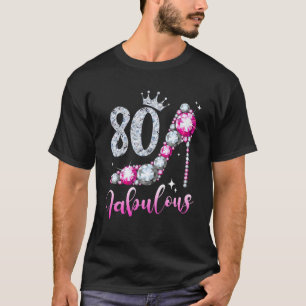 T-shirt 80 Et Fabuleux 80E Anniversaire Chaussures Diamant
