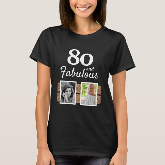 T-shirt 80 et Fabulous Gold Parties scintillant 2 Photo 80 (Devant)