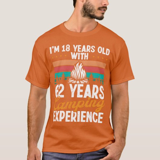 T-shirt 80 Year Old Camper Mountains Camping 80 Birthday f (Devant)