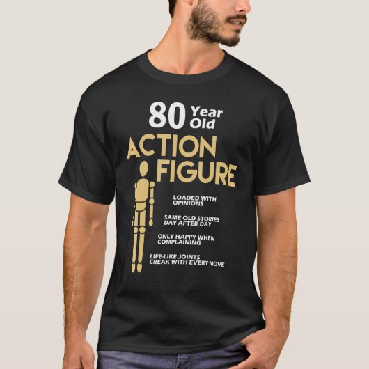 T-shirt 80 Years Old Action Figure 80th Birthday Anniversa (Devant)