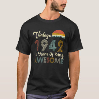 T-shirt 80E Anniversaire Cadeaux Vintage 1942 80 Ans D'Êtr