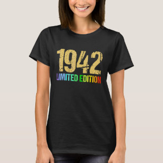 T-shirt 80e anniversaire Dames Mens 80 ans 1942