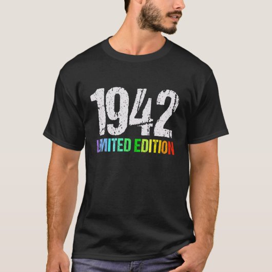 T-shirt 80e anniversaire Dames Mens 80 ans 1942 18 (Devant)