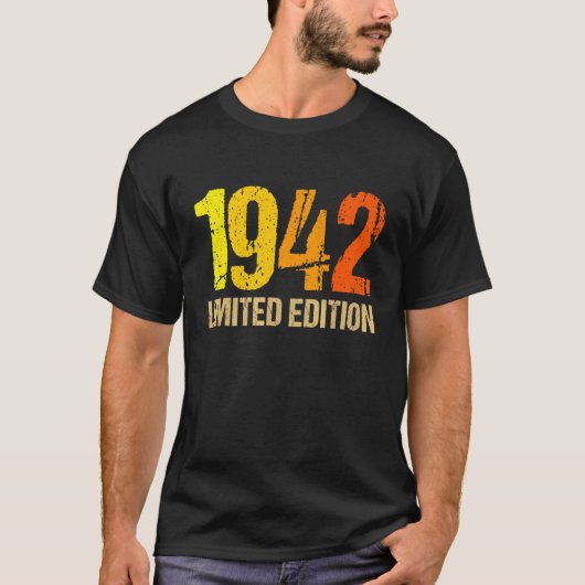 T-shirt 80e anniversaire Dames Mens 80 ans 1942 4 (Devant)