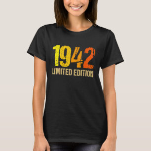 T-shirt 80e anniversaire Dames Mens 80 ans 1942 45