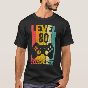 T-shirt 80e anniversaire Dames Mens Niveau 80 ans 1942