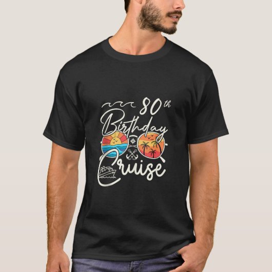 T-shirt 80e anniversaire de croisière Escouade cadeaux 202 (Devant)