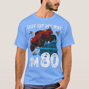 T-shirt 80e anniversaire Garçon Monster Camion De Mon Chem