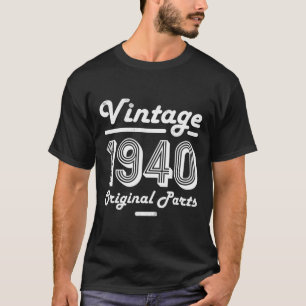 T-shirt 80E Anniversaire Hommes Vintages Âge 80 Ans Cadeau